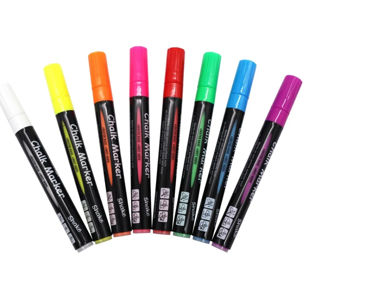 Ken Black Crafty Co. Erasable Chalk Markers 8 Pack| Art & Crafts