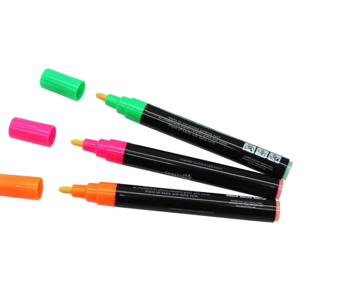 Ken Black Crafty Co. Erasable Chalk Markers 8 Pack| Art & Crafts