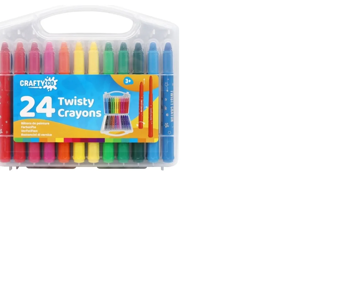 Ken Black Crafty Co Twisty Crayons 24 Pack| Art & Crafts