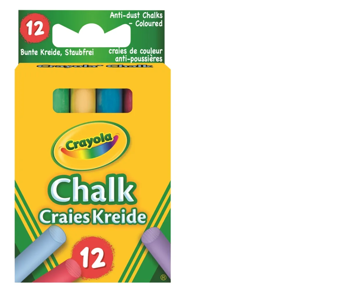 Ken Black Crayola 12 Anti Dust Coloured Chalk| Crayola|Art & Crafts