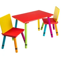 Ken Black Crayon Table & Chairs| Wooden Toys|Preschool & Electronic Learning