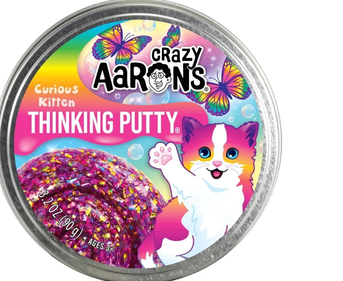 Ken Black Crazy Aaron's Curious Kitten Thinking Putty| Art & Crafts