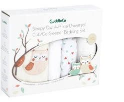 Ken Black CuddleCo Sleepy Owl 4 Piece Crib Bedding Set| Nursery Furniture & Bedding