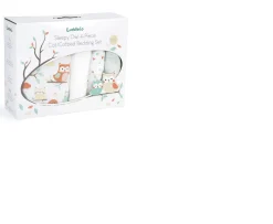 Ken Black CuddleCo Sleepy Owl 4 Piece Cot Bed Bedding Set| Nursery Furniture & Bedding