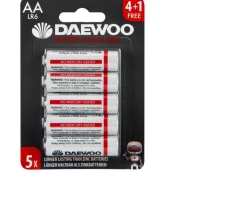 Ken Black Daewoo AA Alkaline Batteries 5-Pack| Battery Packs