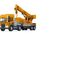 Ken Black Diecast Crane and Trailer with Lights and Sounds| Building & Vehicle Toys