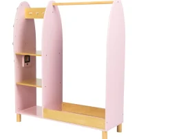 Ken Black Dimples Wooden Dress Up Rack with Light-Up Mirror| Wooden Toys|Dolls & Dollhouses