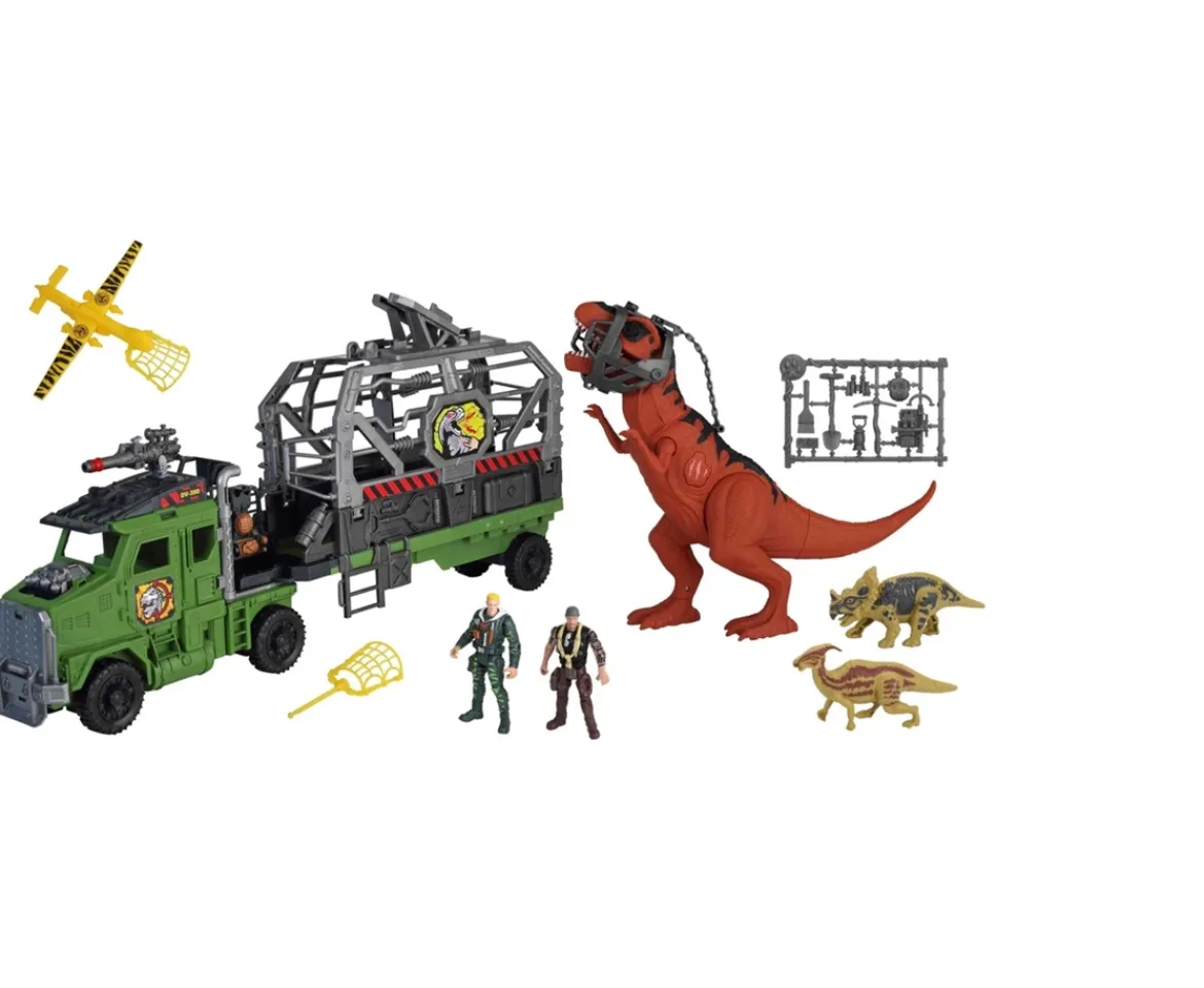 Ken Black Dino Valley Light & Sounds Ultimate Convoy Playset| Action Figures & Playsets
