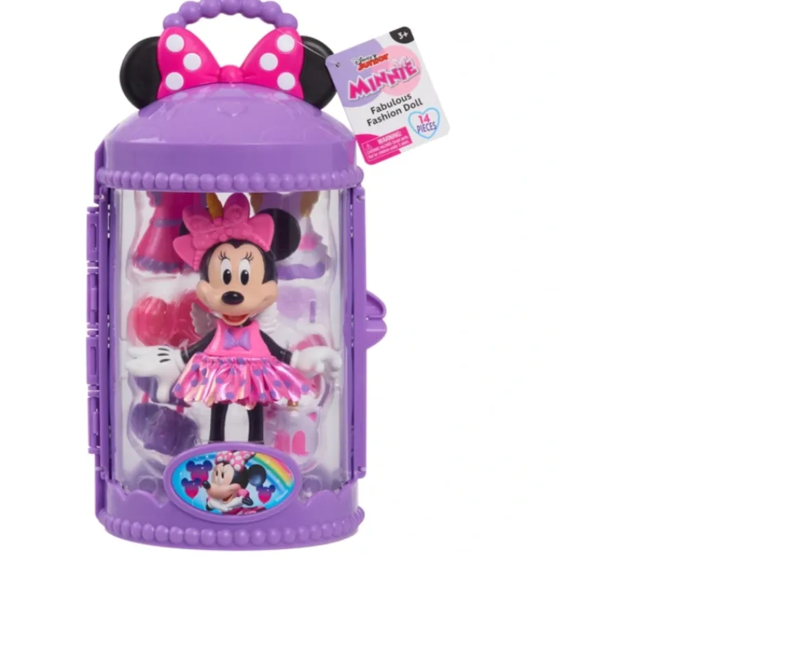 Ken Black Disney Junior Minnie Mouse Fabulous Fashion Doll with Case| Preschool & Electronic Learning