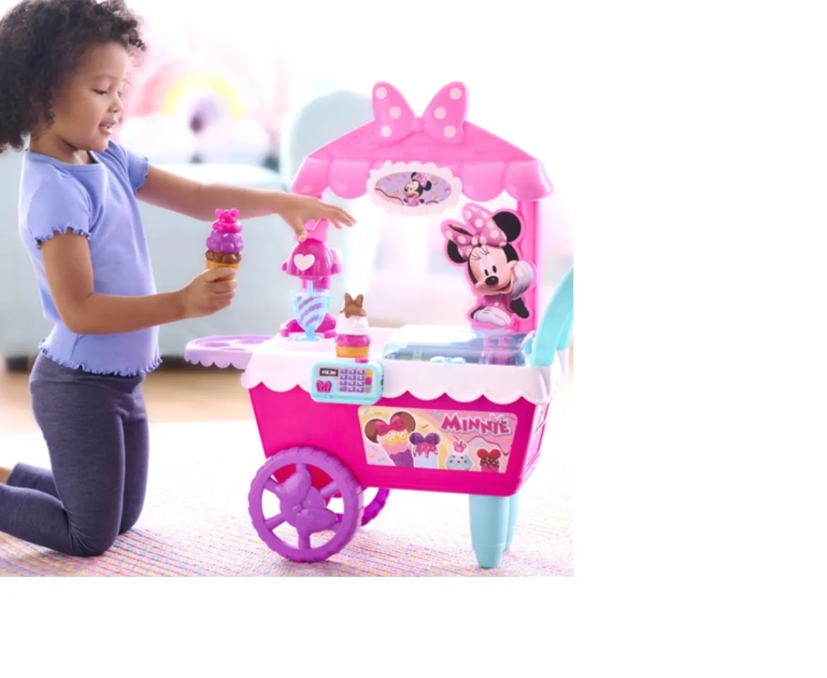 Ken Black Disney Junior Minnie Mouse Sweets & Treats Ice Cream Cart| Preschool & Electronic Learning