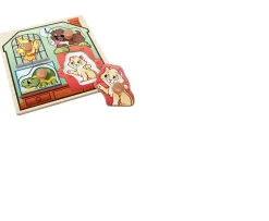 Ken Black Easy Grab Wooden Animal Puzzle Assortment| Wooden Toys|Preschool & Electronic Learning