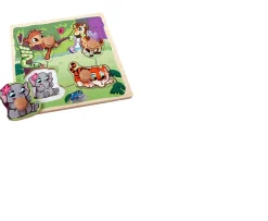 Ken Black Easy Grab Wooden Animal Puzzle Assortment| Wooden Toys|Preschool & Electronic Learning