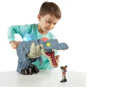Ken Black Fisher Price Imaginext Jurassic World Ultra Snap Spinosaurus with Lights & Sounds| Action Figures & Playsets
