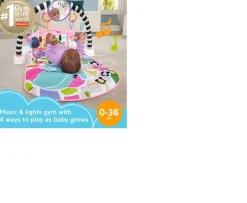 Ken Black Fisher-Price Glow and Grow Kick & Play Piano Gym Pink| Baby Play|Preschool & Electronic Learning