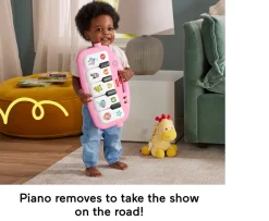 Ken Black Fisher-Price Glow and Grow Kick & Play Piano Gym Pink| Baby Play|Preschool & Electronic Learning