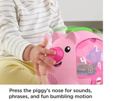 Ken Black Fisher-Price Laugh & Learn Count & Rumble Piggy Bank Activity Toy| Preschool & Electronic Learning