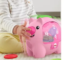 Ken Black Fisher-Price Laugh & Learn Count & Rumble Piggy Bank Activity Toy| Preschool & Electronic Learning