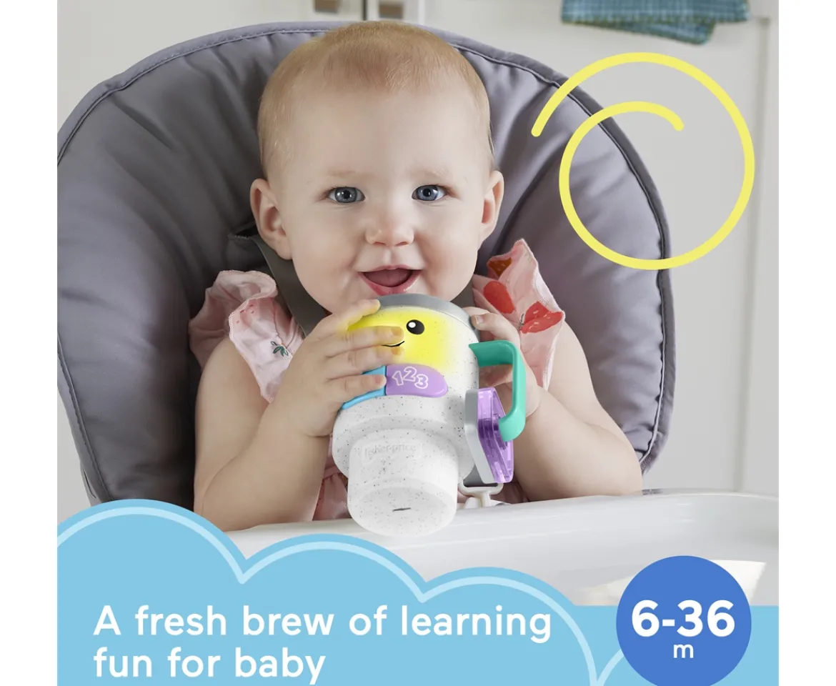 Ken Black Fisher-Price Laugh & Learn Wake Up & Learn Coffee Mug| Preschool & Electronic Learning