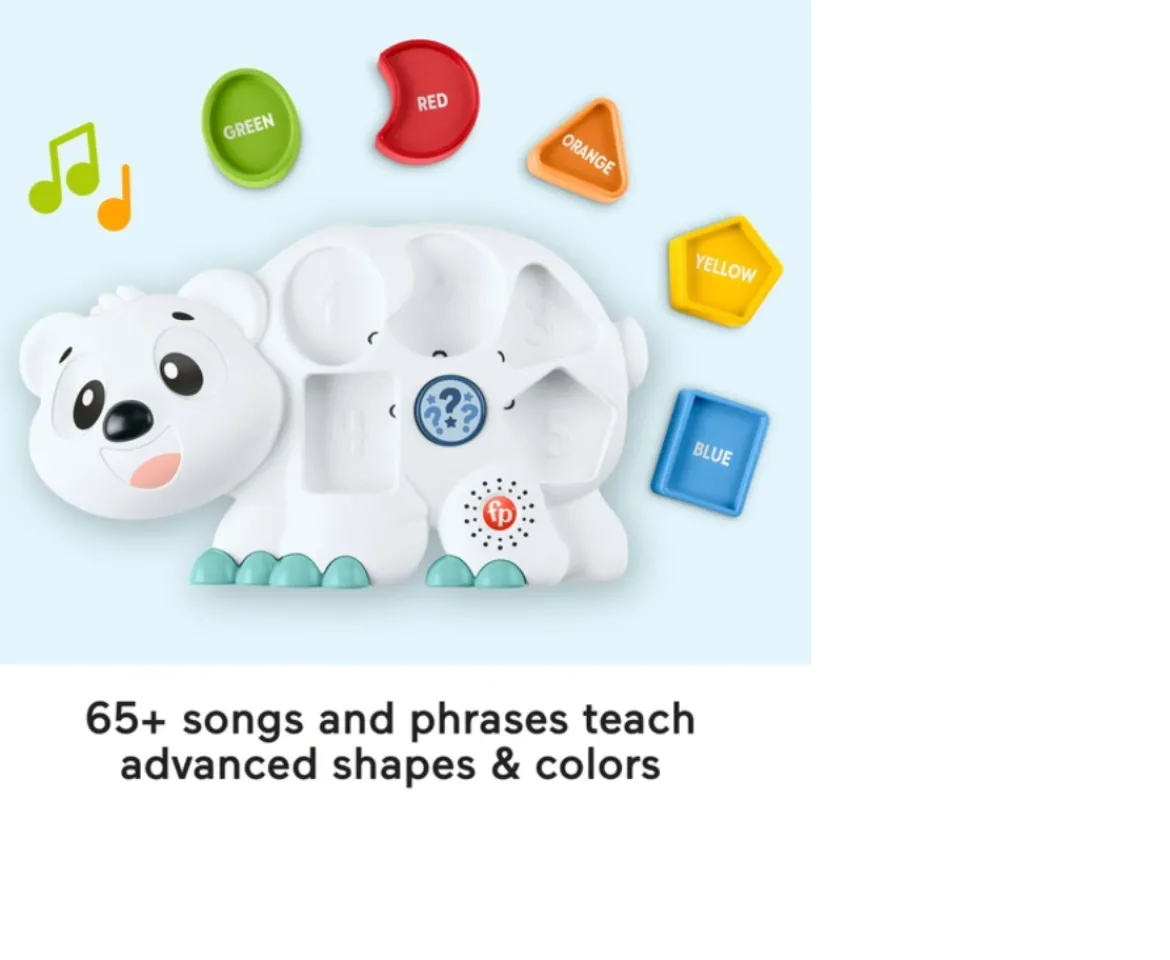 Ken Black Fisher-Price Linkimals Puzzlin' Shapes Polar Bear| Preschool & Electronic Learning