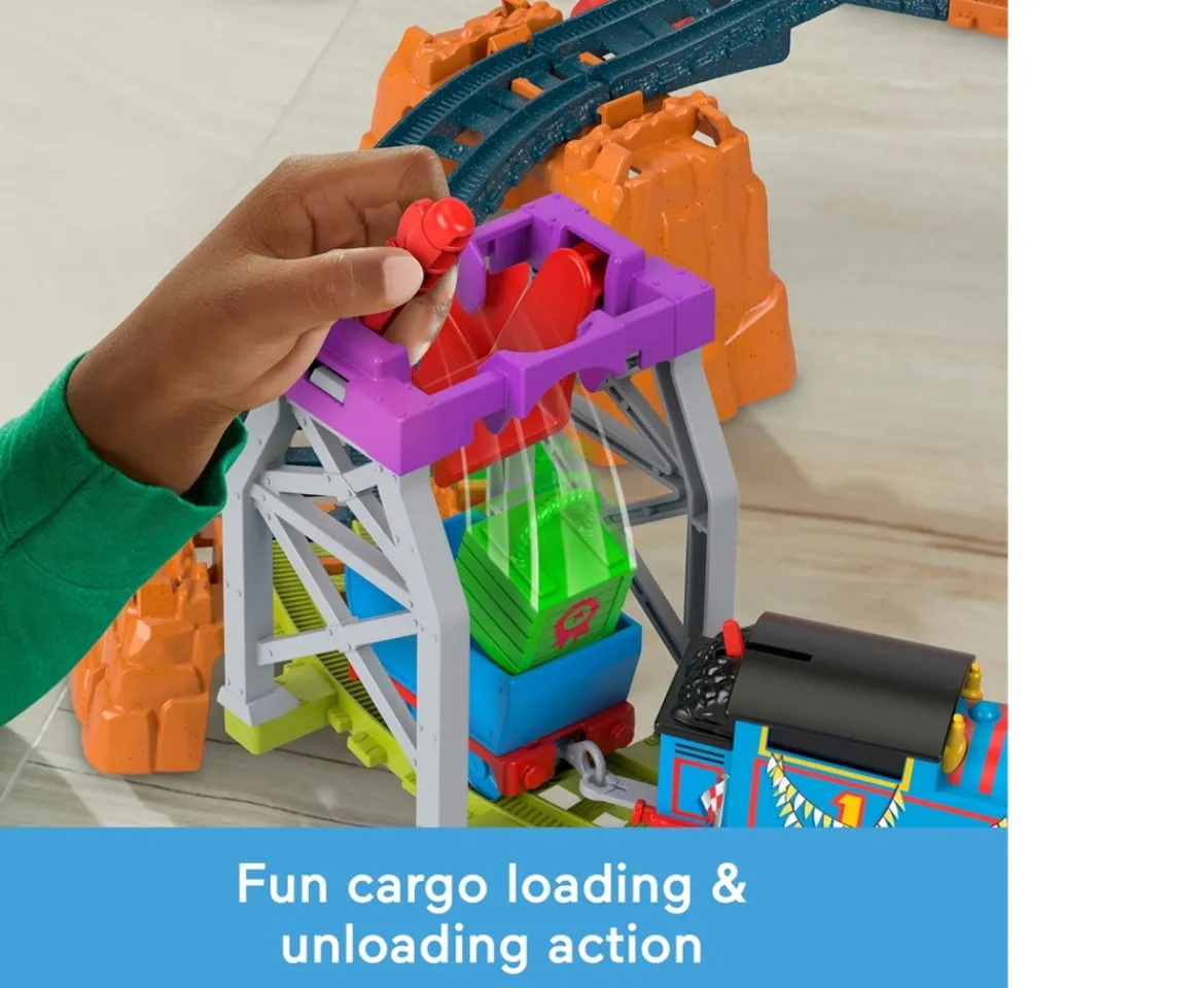 Ken Black Fisher-Price Thomas & Friends Thomas & Diesel Raceway Train Track Set| Preschool & Electronic Learning