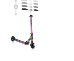 Ken Black Globber FLOW ELEMENT LIGHTS 2-Wheel Foldable Scooter - Neochrome| Scooters