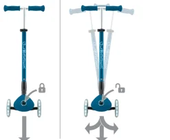 Ken Black Globber PRIMO FOLDABLE PLUS LIGHTS Scooter Navy Blue| Scooters