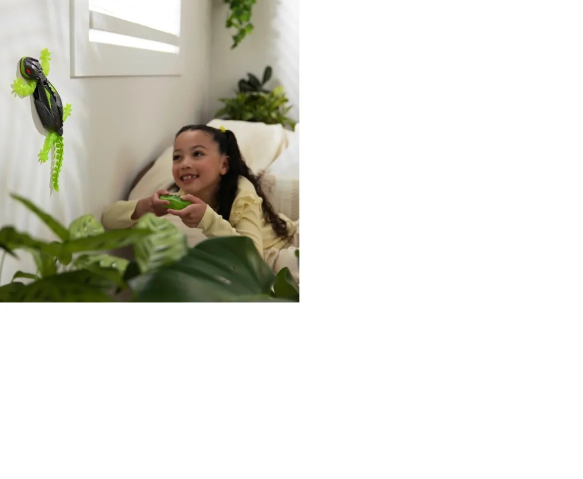 Ken Black Hex Bots Wall Crawler Gecko Lizard| Interactive Toys