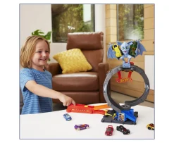 Ken Black Hot Wheels City Let's Race Netflix - Bat Loop Attack Set| Hot Wheels|Building & Vehicle Toys