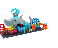 Ken Black Hot Wheels City Let's Race Netflix - Ultra Shark Car Wash Set| Hot Wheels|Building & Vehicle Toys