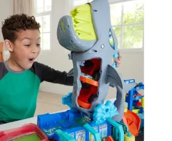 Ken Black Hot Wheels City Let's Race Netflix - Ultra Shark Car Wash Set| Hot Wheels|Building & Vehicle Toys