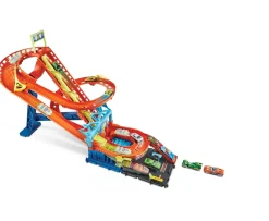 Ken Black Hot Wheels City Roller Coaster Rally with 5 Diecast Vehicles| Hot Wheels|Building & Vehicle Toys