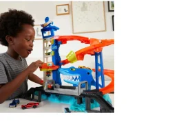 Ken Black Hot Wheels City Shark Strike Rescue Playset| Hot Wheels|Building & Vehicle Toys