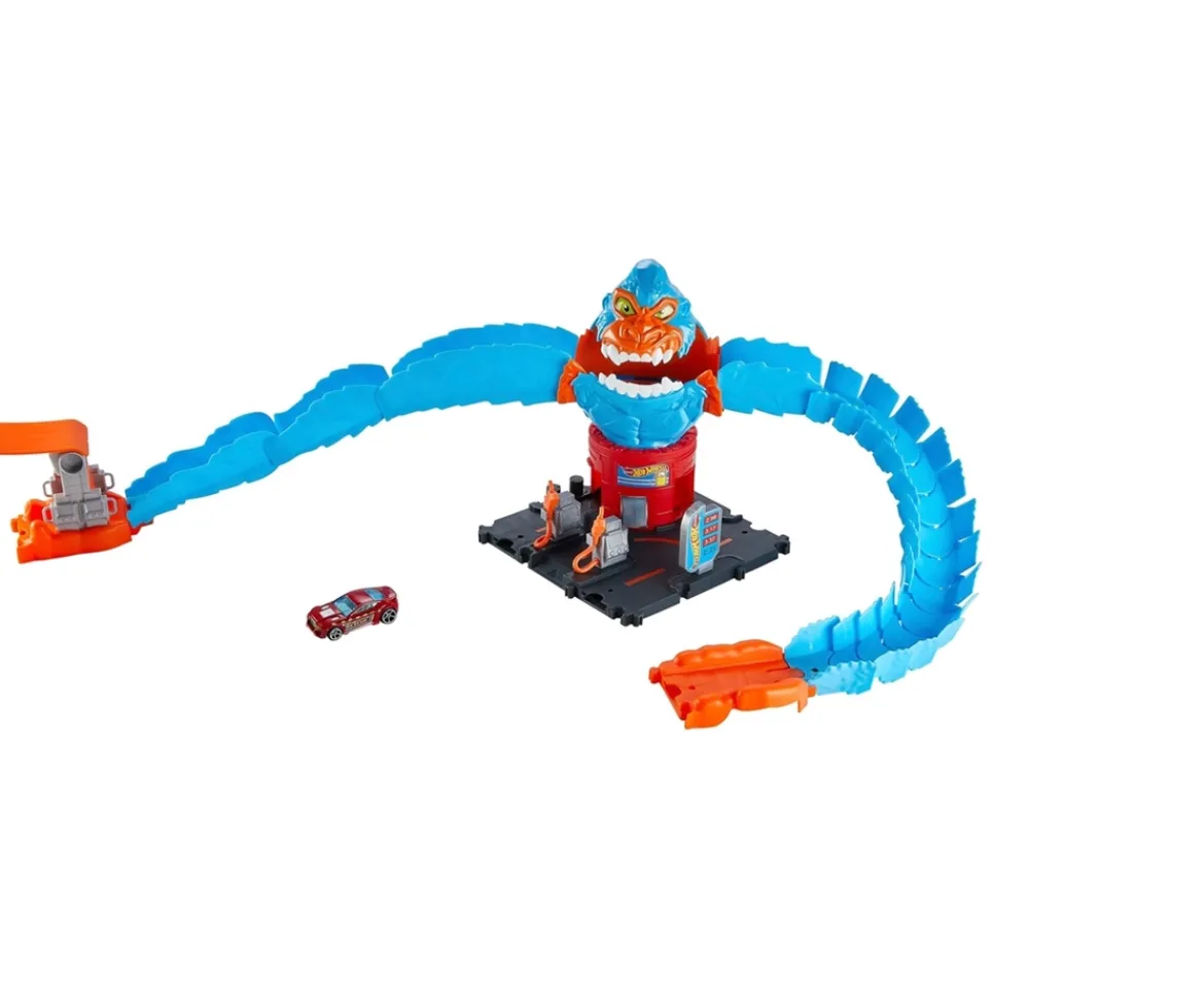 Ken Black Hot Wheels City Wreck & Ride Gorilla Attack Playset and Vehicle| Hot Wheels|Action Figures & Playsets