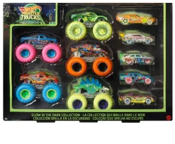 Ken Black Hot Wheels Monster Trucks Glow In The Dark Multipack| Hot Wheels|Action Figures & Playsets