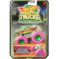 Ken Black Hot Wheels Monster Trucks Glow in the Dark 1:64 Scale Toy Truck Assortment| Hot Wheels|Action Figures & Playsets