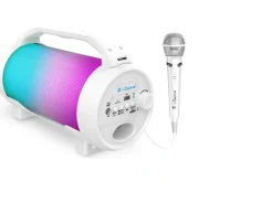 Ken Black iDance Cyclone 400x Bluetooth Party Speaker with Disco Lights| Music & Karaoke