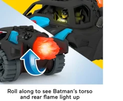 Ken Black Imaginext DC Super Friends Lights & Sounds Batmobile and Batman Figure| Action Figures & Playsets