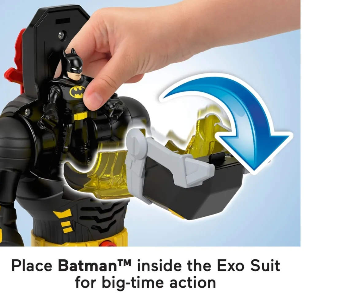 Ken Black Imaginext DC Super Friends Batman Insider & Exo Suit Set| Preschool & Electronic Learning