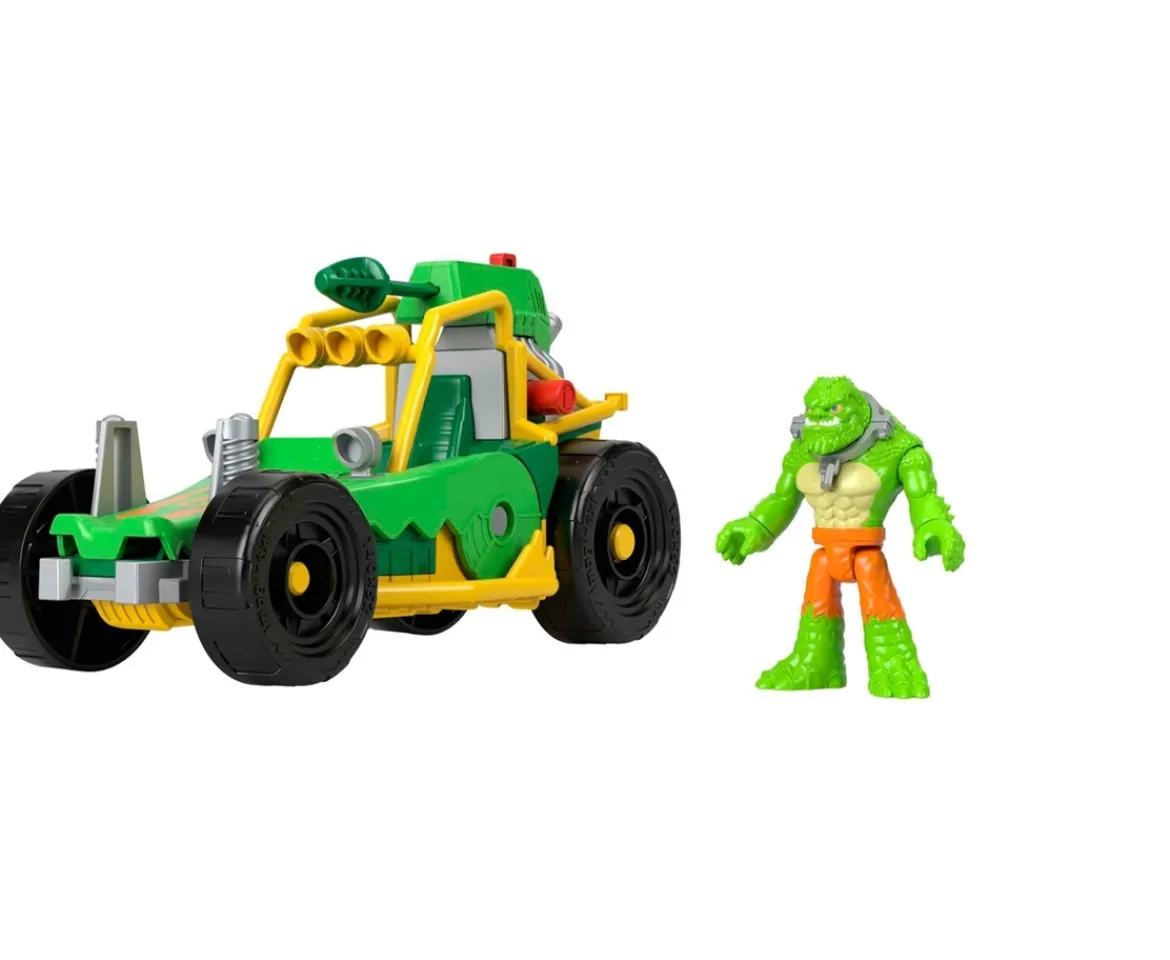 Ken Black Imaginext DC Super Friends Killer Croc Figure & Toy Car Buggy| Preschool & Electronic Learning