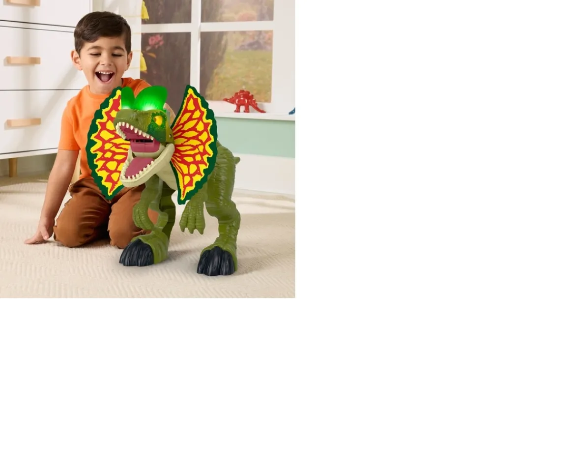 Ken Black Imaginext Jurassic World Attack Mode Dilophosaurus| Action Figures & Playsets