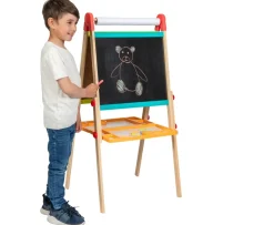 Ken Black 2-in-1 Wooden Easel with Accessories| Art & Crafts|Wooden Toys