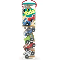 Ken Black J’adore Wooden Vehicle Toy Tube Assortment Set| Wooden Toys