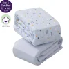 Ken Black Jersey Cotton Fitted Sheets for Cot and Cot Bed 72x140x17cm - Blue| Nursery Furniture & Bedding