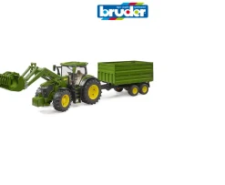 Ken Black John Deere 7R 350 with Frontloader & Tipping Trailer| Farm Model Vehicles & Playsets