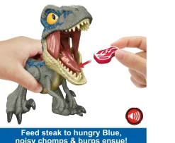 Ken Black Jurassic World Mega Roar: Blue the Velociraptor Dinosaur Toy| Action Figures & Playsets