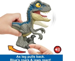 Ken Black Jurassic World Mega Roar: Blue the Velociraptor Dinosaur Toy| Action Figures & Playsets