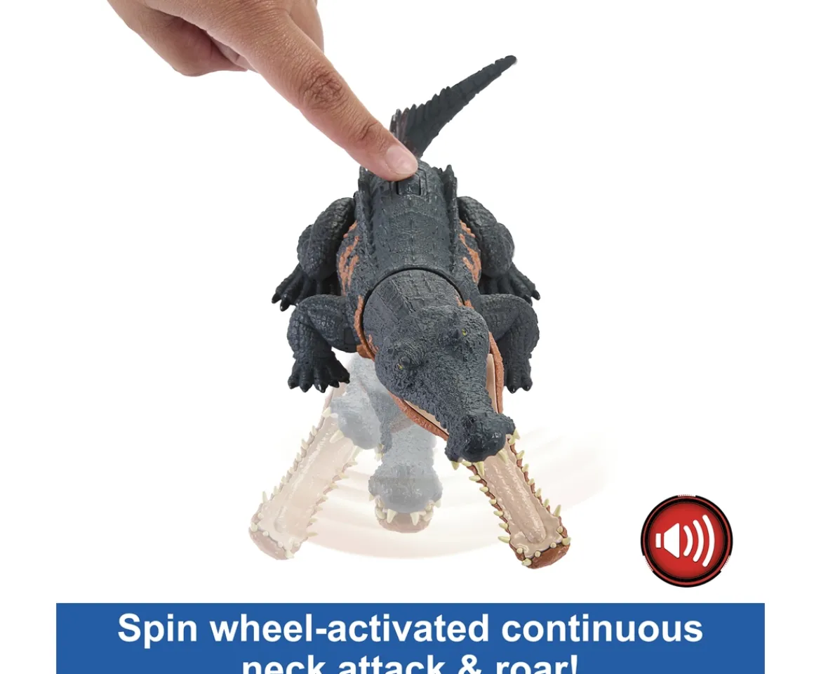 Ken Black Jurassic World Wild Roar Gryposuchus Dinosaur Figure| Action Figures & Playsets