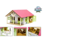 Ken Black Kids Globe 1:24 Wooden Horse Stable Set| Farm Model Vehicles & Playsets