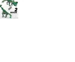 Ken Black K'NEX Classics 255 Pc/ 2 Model - K'Nexosaurus Rex Building Set (Motorised)| Building & Vehicle Toys