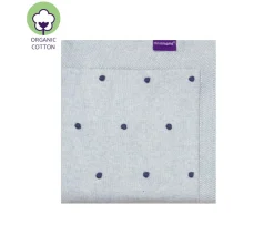 Ken Black Knitted Pom Pom Baby Blanket 80x100 cm - Blue| Nursery Furniture & Bedding